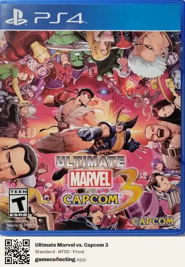 Ultimate Marvel vs. Capcom 3 PlayStation 4, NTSC box front