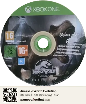 Jurassic World Evolution Xbox One, PAL disc