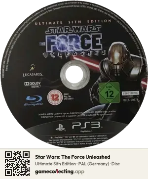 Star Wars: The Force Unleashed PlayStation 3, PAL disc