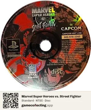 Marvel Super Heroes vs. Street Fighter PlayStation, NTSC disc