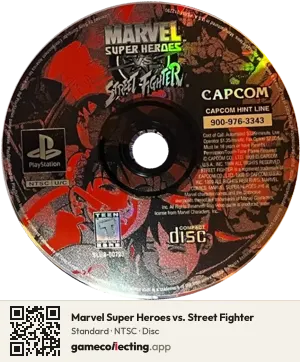 Marvel Super Heroes vs. Street Fighter PlayStation, NTSC disc