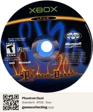 Phantom Dust Xbox, NTSC disc