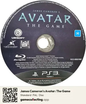 James Cameron's Avatar: The Game PlayStation 3, PAL disc