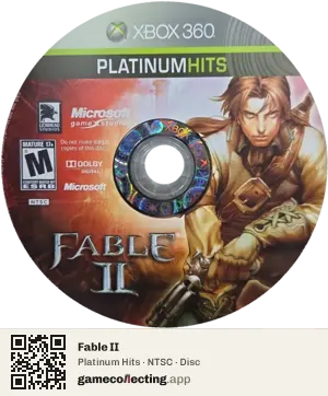 Fable II Xbox 360, NTSC disc