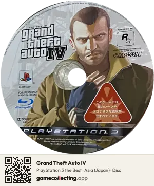 Grand Theft Auto IV PlayStation 3, Asia disc