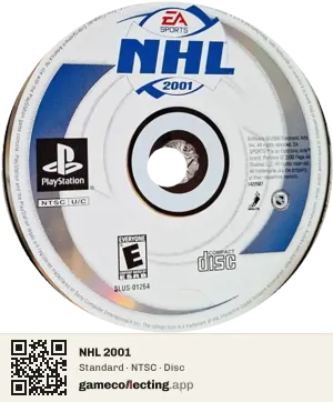 NHL 2001 PlayStation, NTSC disc