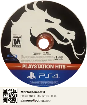 Mortal Kombat X PlayStation 4, NTSC disc