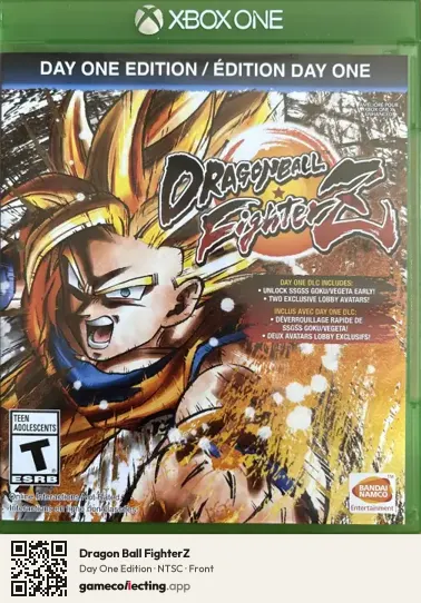 Dragon Ball FighterZ Xbox One, NTSC box front