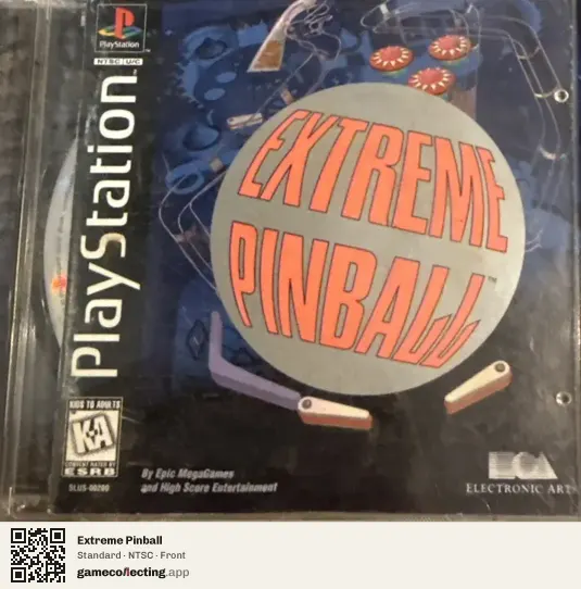 Extreme Pinball PlayStation, NTSC box front