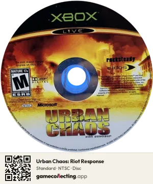 Urban Chaos: Riot Response Xbox, NTSC disc