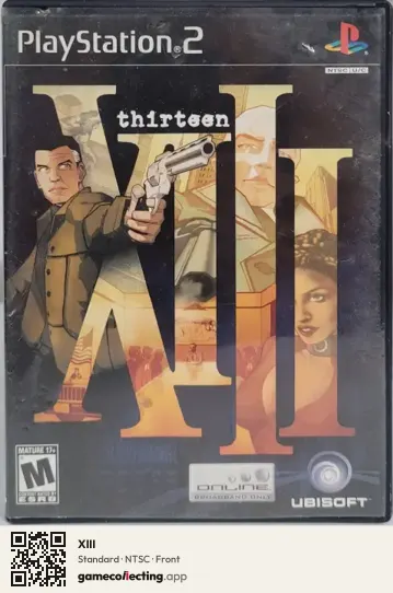 XIII PlayStation 2, NTSC box front