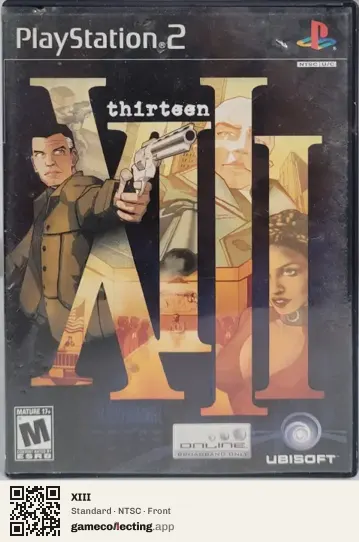 XIII PlayStation 2, NTSC box front