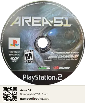 Area 51 PlayStation 2, NTSC disc
