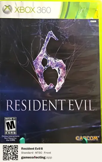 Resident Evil 6 Xbox 360, NTSC box front