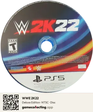WWE 2K22 PlayStation 5, NTSC disc