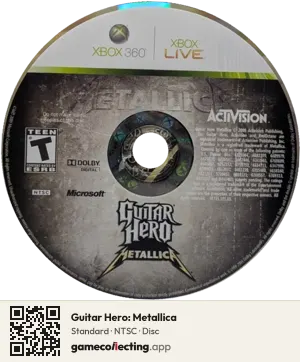 Guitar Hero: Metallica Xbox 360, NTSC disc