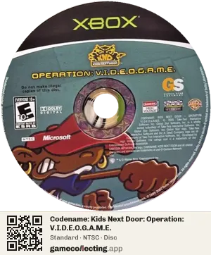Codename: Kids Next Door: Operation: V.I.D.E.O.G.A.M.E. Xbox, NTSC disc