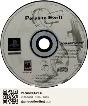 Parasite Eve II PlayStation, NTSC disc