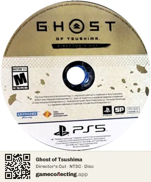Ghost of Tsushima PlayStation 5, NTSC disc
