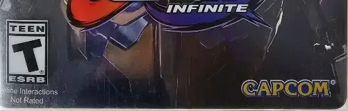 Marvel vs. Capcom: Infinite, the ESRB box on its front