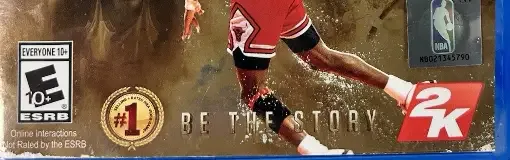 NBA 2K16, the ESRB box on its front