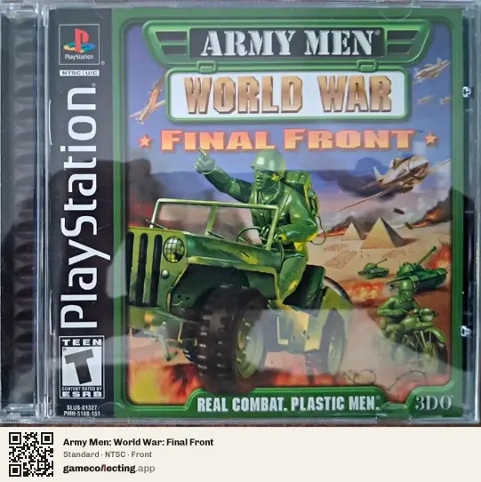 Army Men: World War: Final Front PlayStation, NTSC box front
