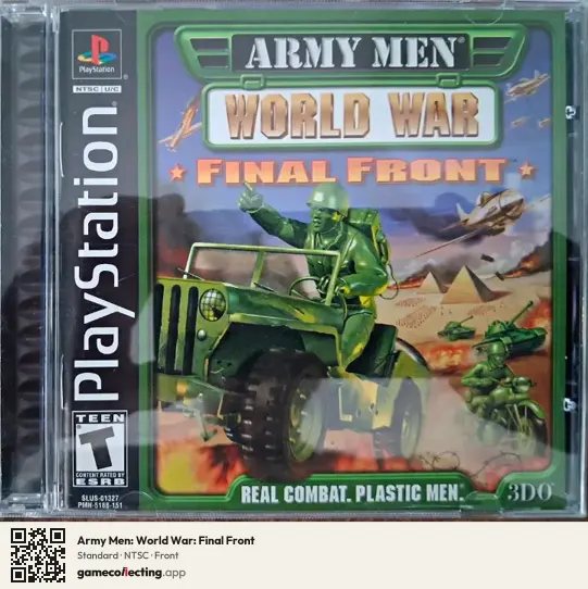Army Men: World War: Final Front PlayStation, NTSC box front
