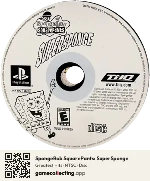 SpongeBob SquarePants: SuperSponge PlayStation, NTSC disc