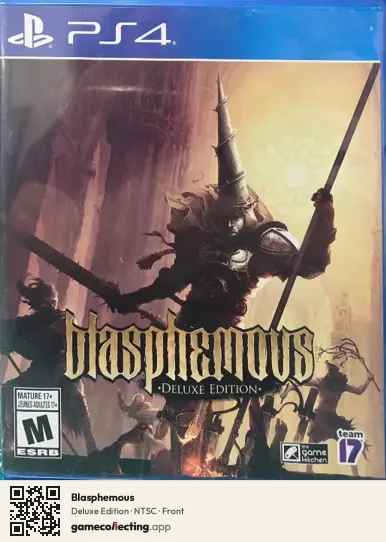 Blasphemous PlayStation 4, NTSC box front