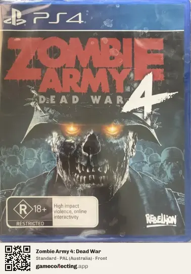Zombie Army 4: Dead War PlayStation 4, Australia box front