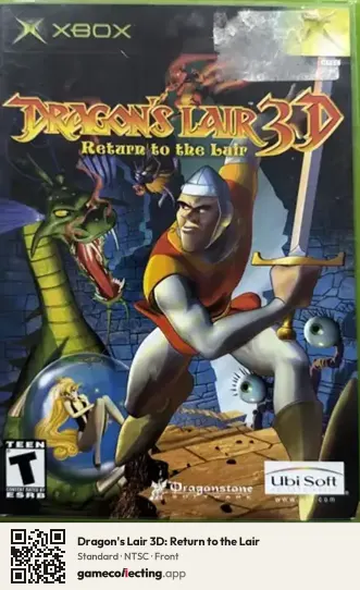Dragon's Lair 3D: Return to the Lair Xbox, NTSC box front