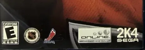 ESPN NHL Hockey, the ESRB box on its front