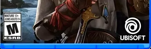 Assassin's Creed Mirage, the ESRB box on its front