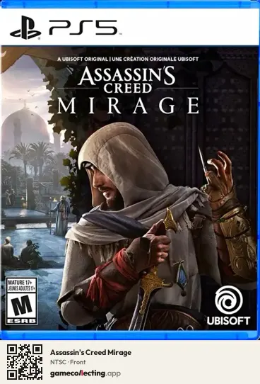 Assassin's Creed Mirage PlayStation 5, NTSC box front