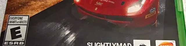 Project CARS 2, the ESRB box on its front