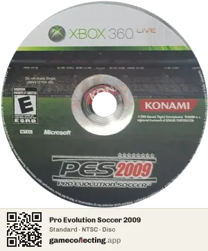 Pro Evolution Soccer 2009 Xbox 360, NTSC disc