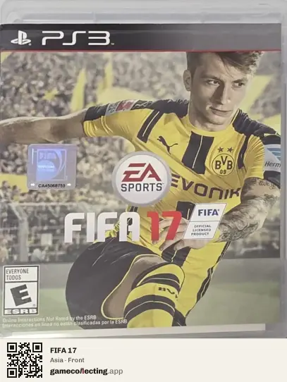 FIFA 17 PlayStation 3, Asia box front