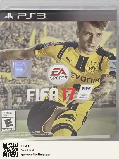 FIFA 17 PlayStation 3, Asia box front