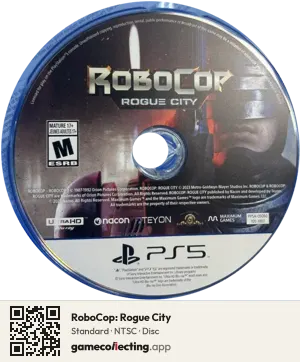 RoboCop: Rogue City PlayStation 5, NTSC disc