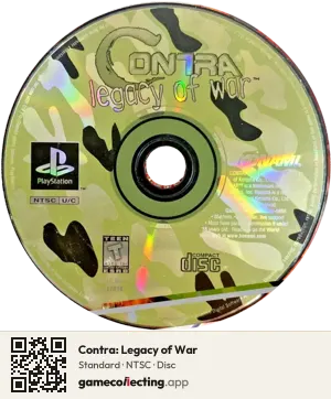 Contra: Legacy of War PlayStation, NTSC disc
