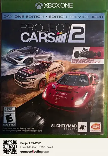 Project CARS 2 Xbox One, NTSC box front