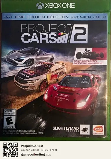 Project CARS 2 Xbox One, NTSC box front