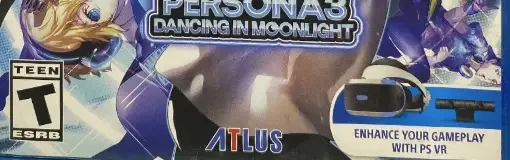 Persona 3: Dancing in Moonlight, the ESRB box on its front