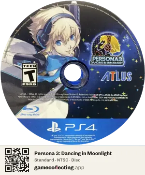 Persona 3: Dancing in Moonlight PlayStation 4, NTSC disc