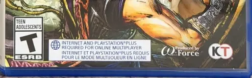 Samurai Warriors 5, the ESRB box on its front