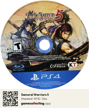 Samurai Warriors 5 PlayStation 4, NTSC disc