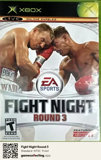Fight Night Round 3 Xbox, NTSC box front