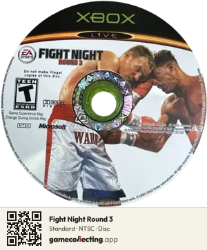 Fight Night Round 3 Xbox, NTSC disc