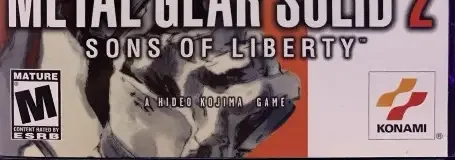 Metal Gear Solid 2: Sons of Liberty, the ESRB box on its front