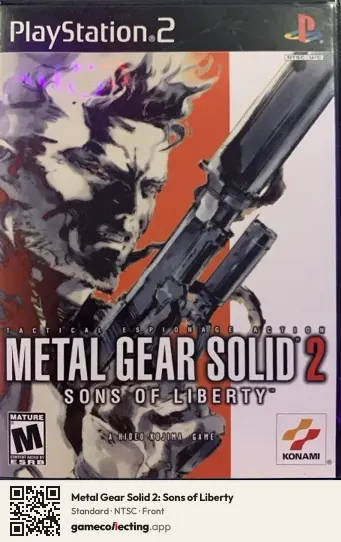 Metal Gear Solid 2: Sons of Liberty PlayStation 2, NTSC box front